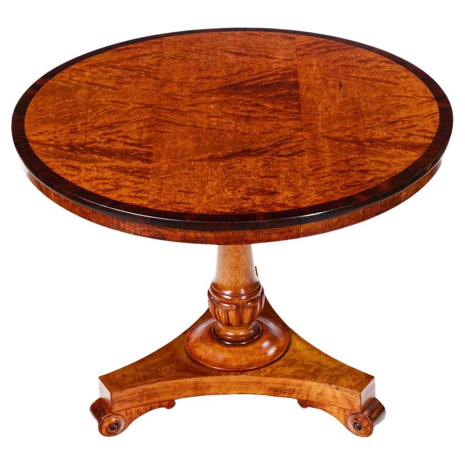 Early 19th Century Regency Birdseye Maple Circular Tip-Up Breakfast Table