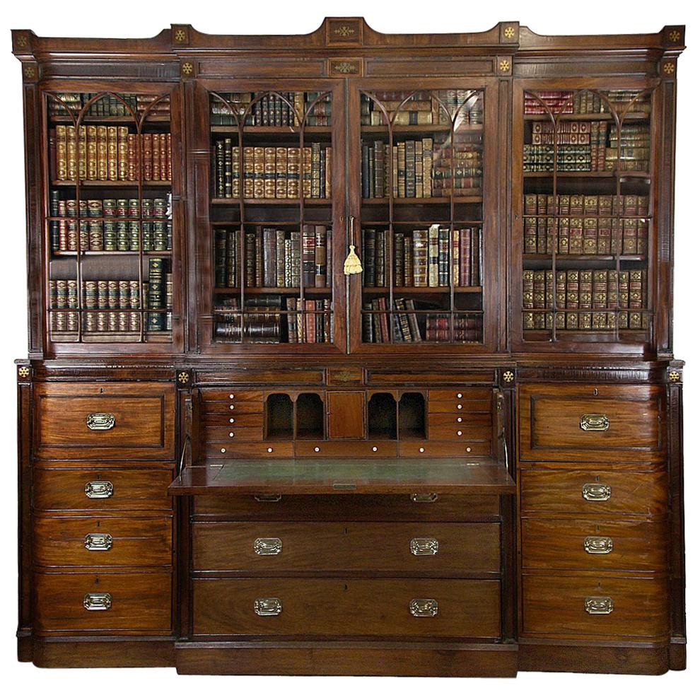 Early 19th Century Regency Breakfront Bookcase