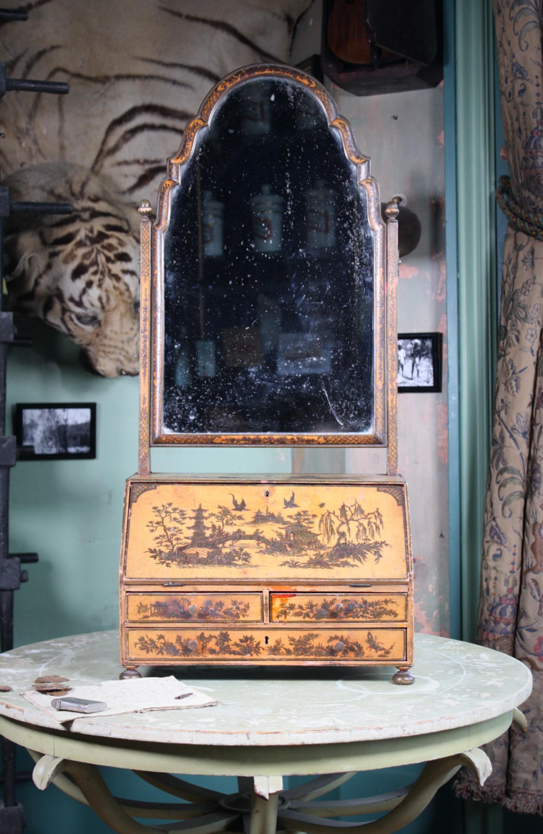 Early 19th Century Regency Country House Chinoiserie Dressing Table Mirror 1