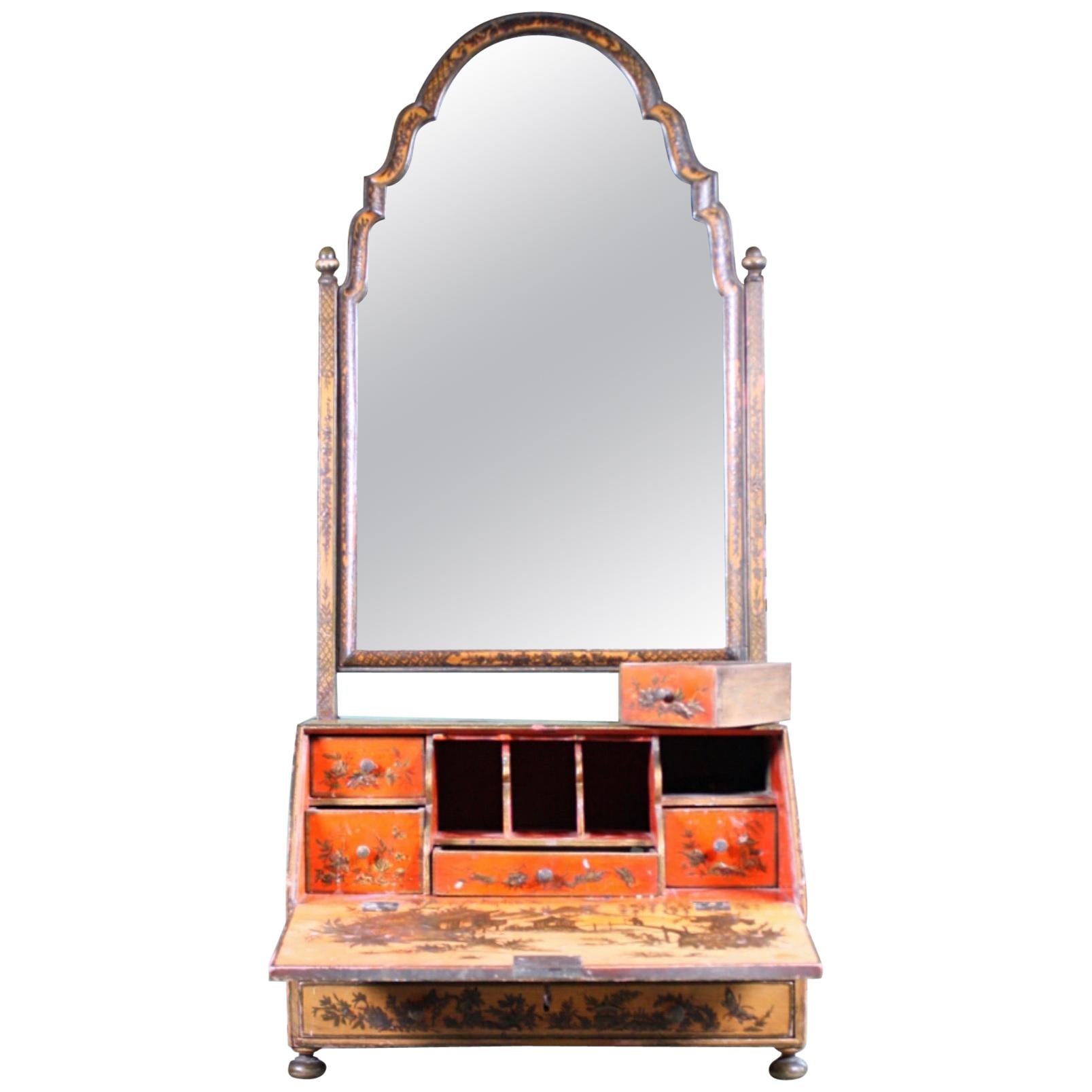 Early 19th Century Regency Country House Chinoiserie Dressing Table Mirror