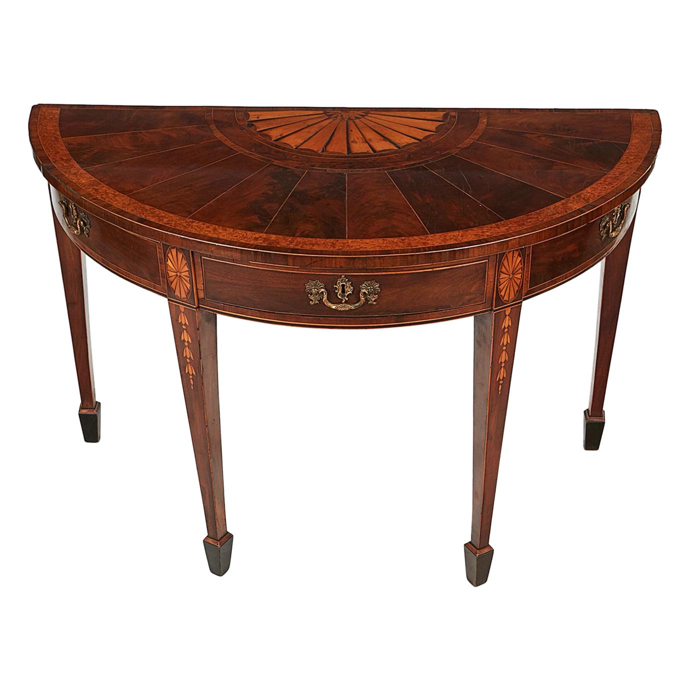 Early 19th Century Regency Demilune Table after William Moore For Sale