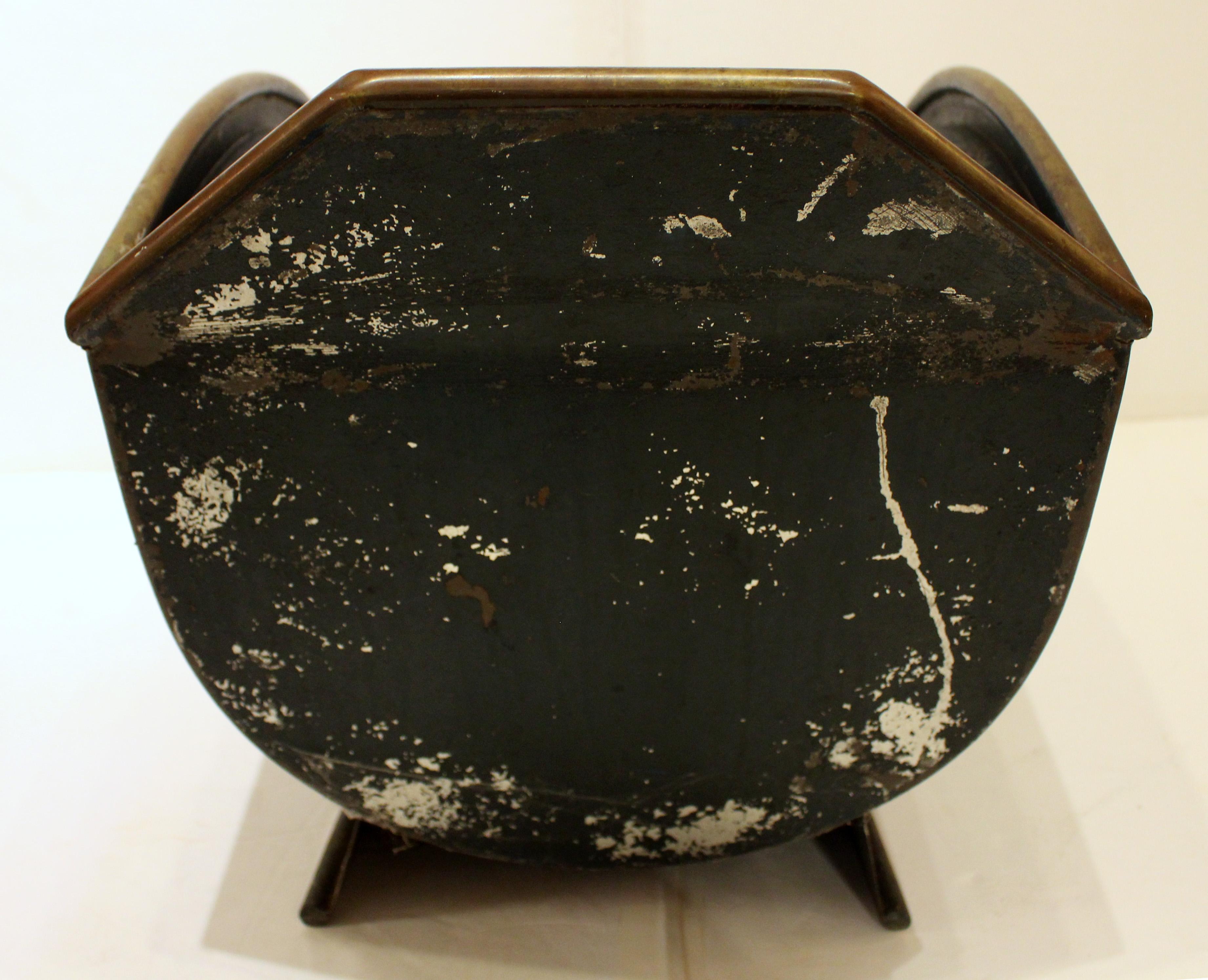 Early 19th Century Regency Faux Coal Hod Tole Shop Display For Sale 1