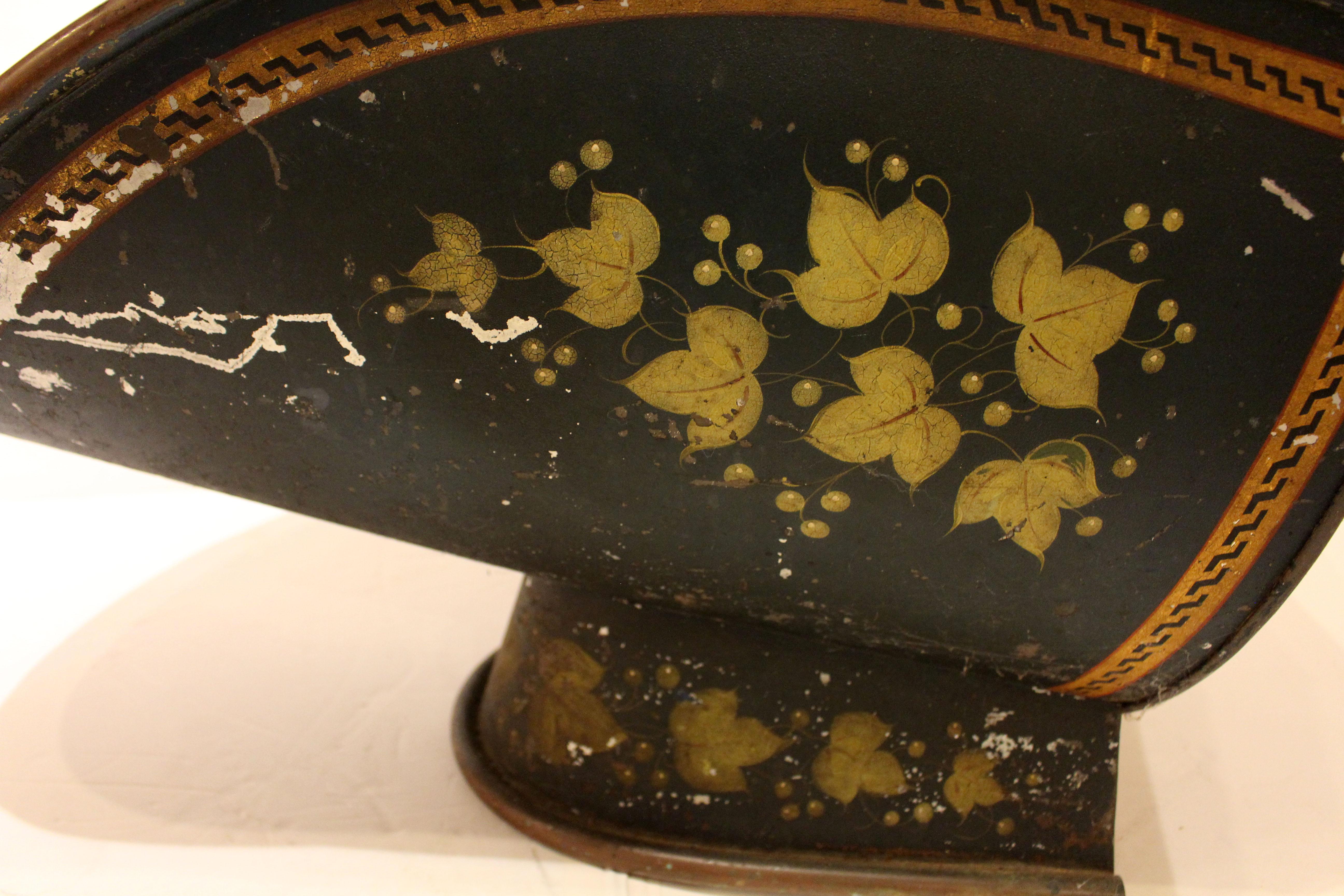 Early 19th Century Regency Faux Coal Hod Tole Shop Display For Sale 3