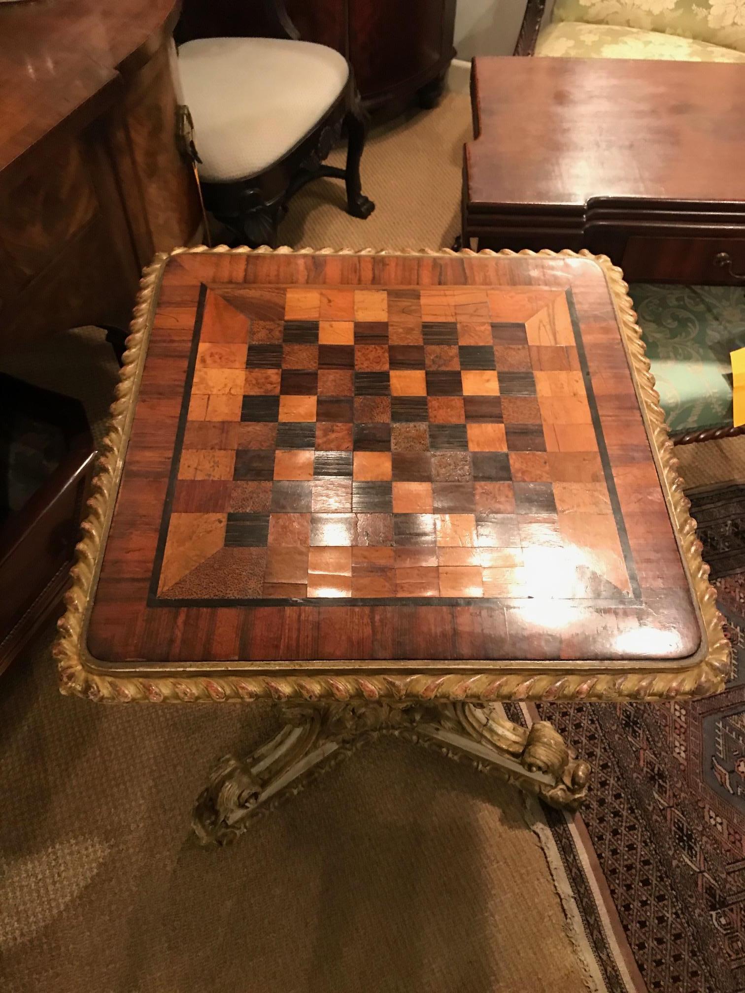 Baroque Early 19th Century Regency Games Table For Sale