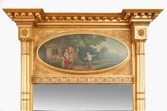 Frühes 19. Jahrhundert Regency Giltwood Trumeau Pier Mirror