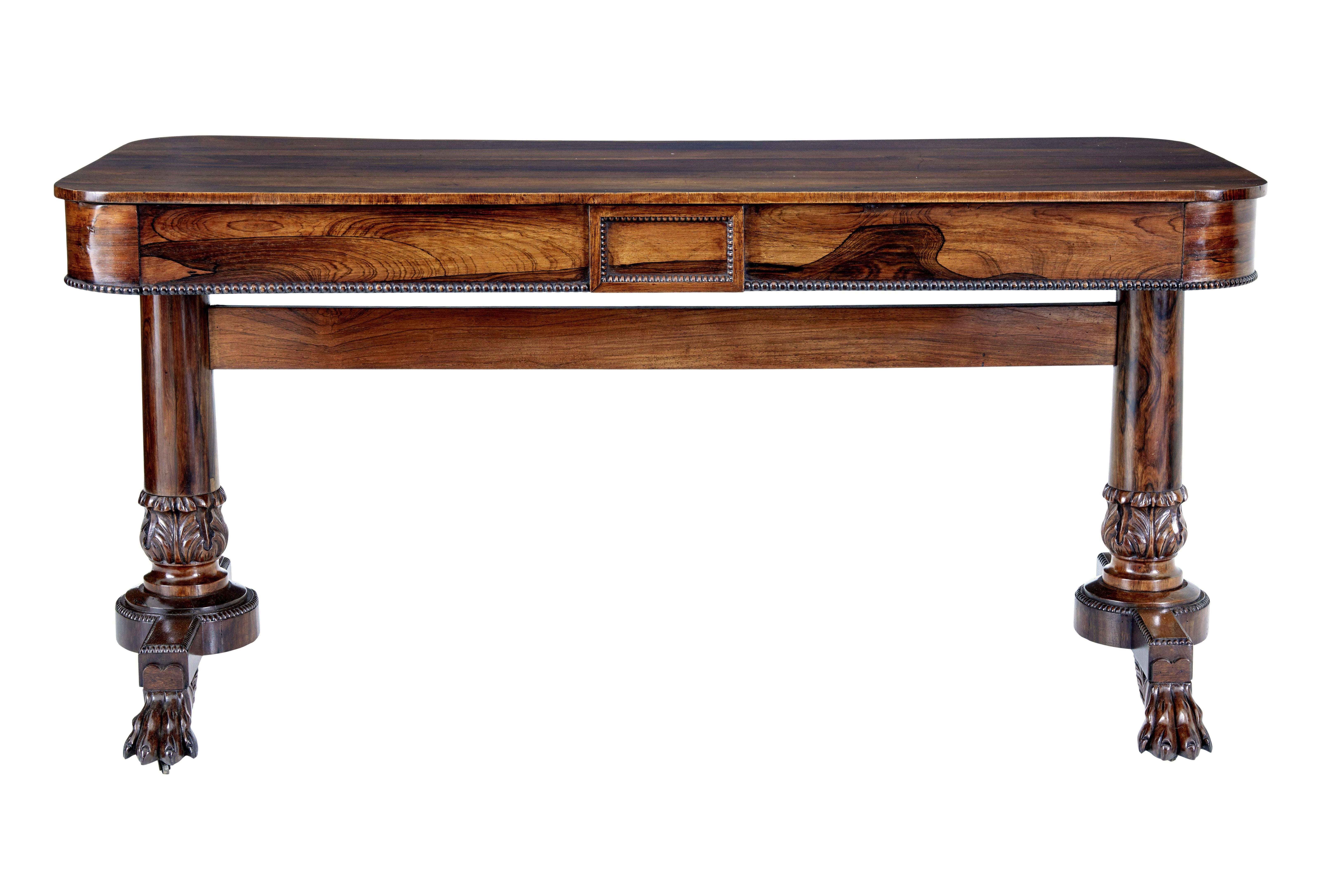 Early 19th century Regency library table In Good Condition For Sale In Debenham, Suffolk