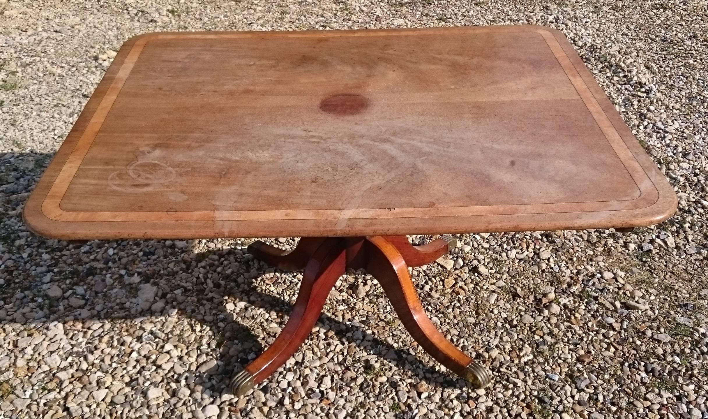 Early 19th Century Regency Mahogany Antique Breakfast Table Lovely Timber For Sale 1