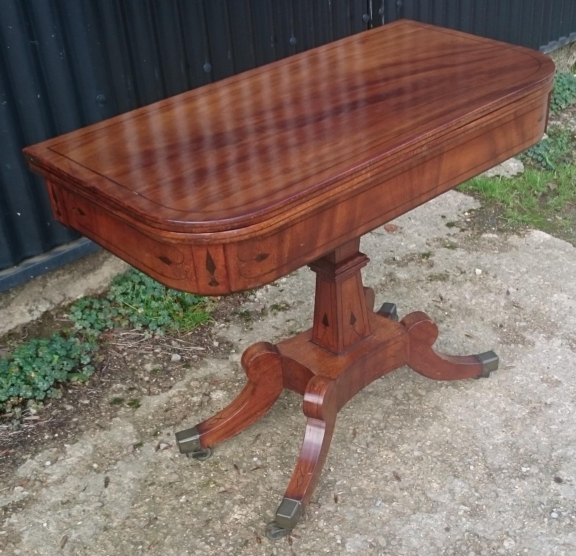 antique mahogany card table