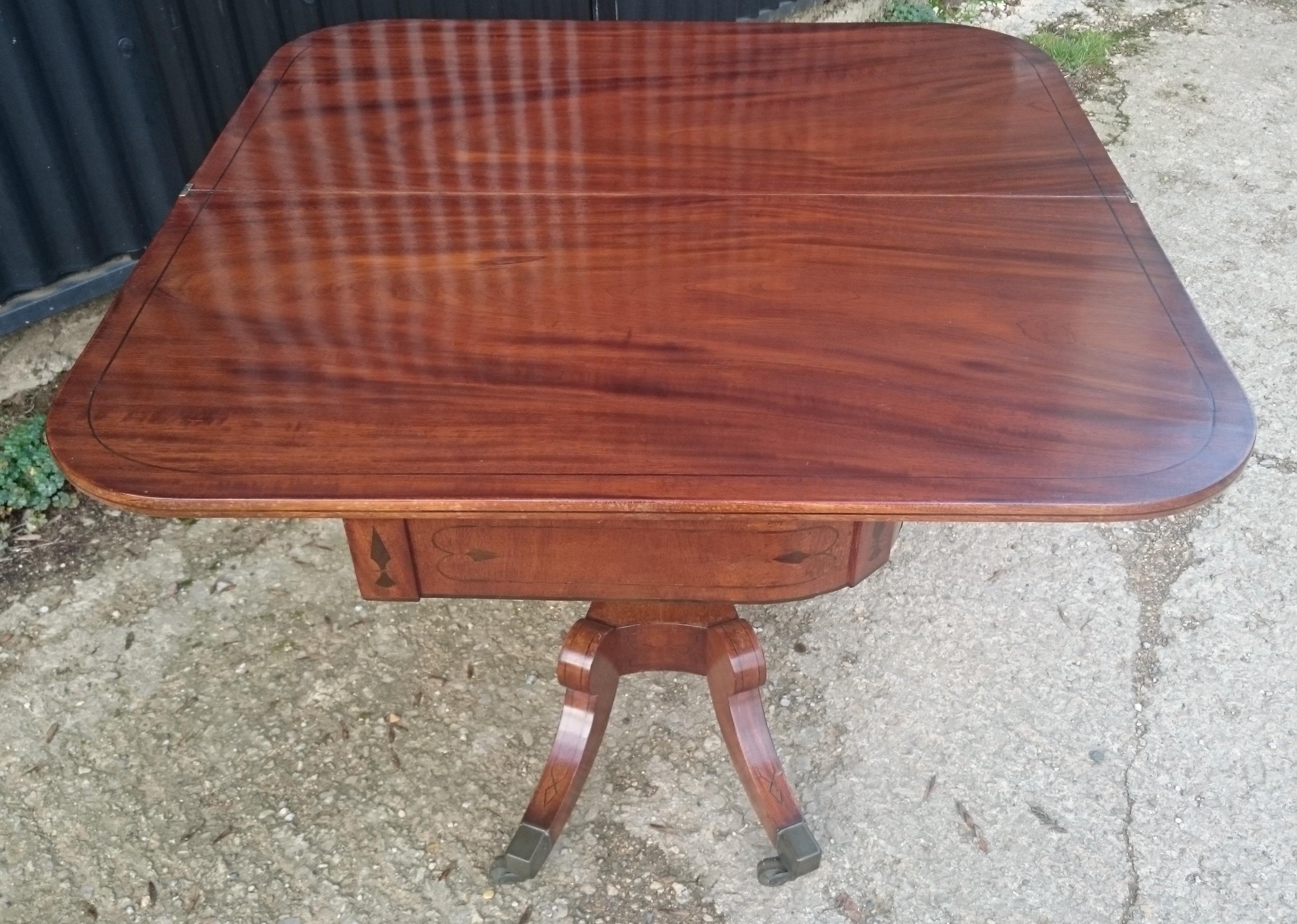 Early 19th Century Regency Mahogany Antique Card Table For Sale 1
