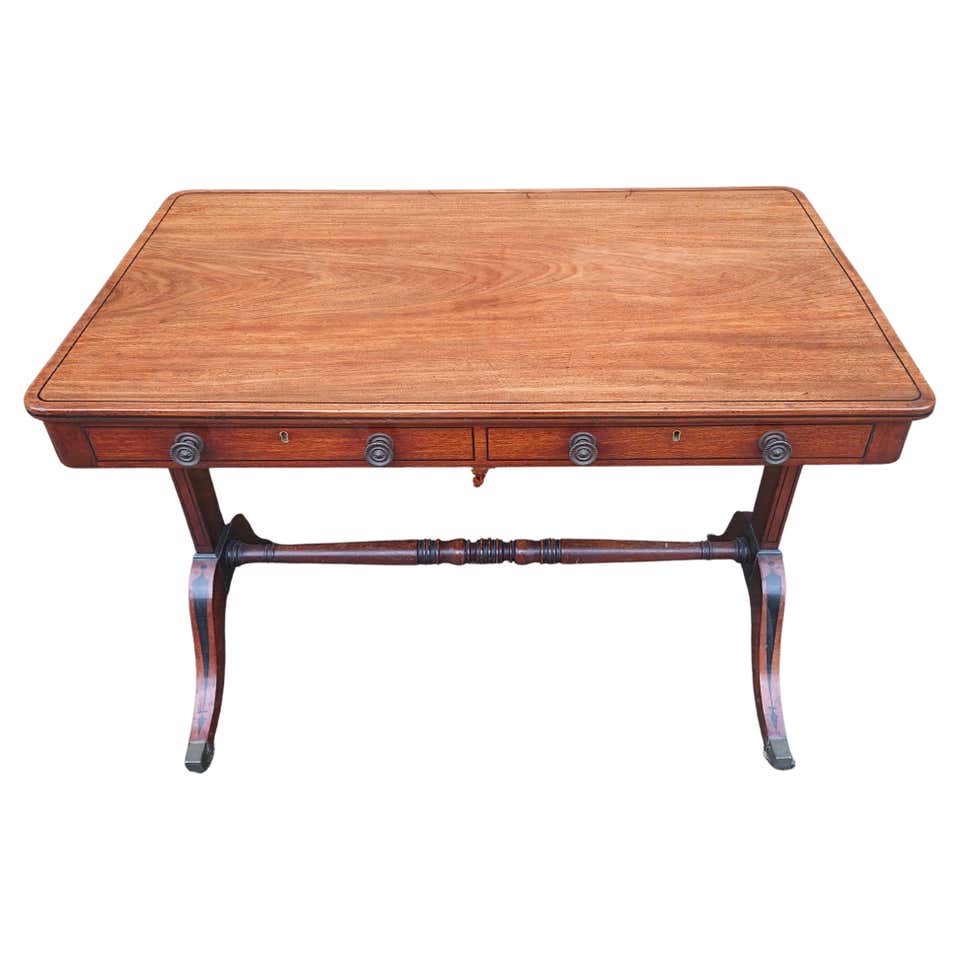 English Plum Pudding Mahogany Library Table. Circa 1780 For Sale at 1stDibs