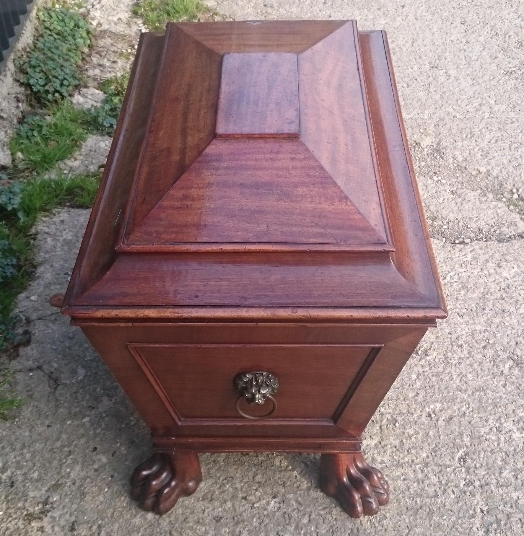 Early 19th Century Regency Mahogany Antique Wine Cooler In Good Condition For Sale In Gloucestershire, GB