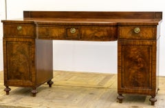 Early 19th Century Regency Mahogany Pedestal Sideboard