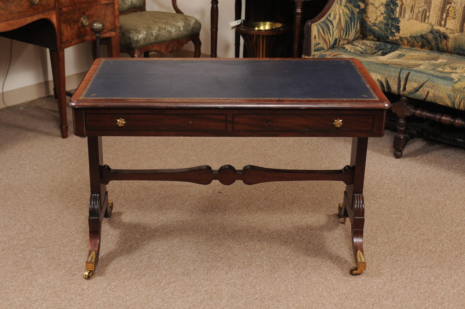 Early 19th Century Regency Mahogany Writing Table In Good Condition In Atlanta, GA
