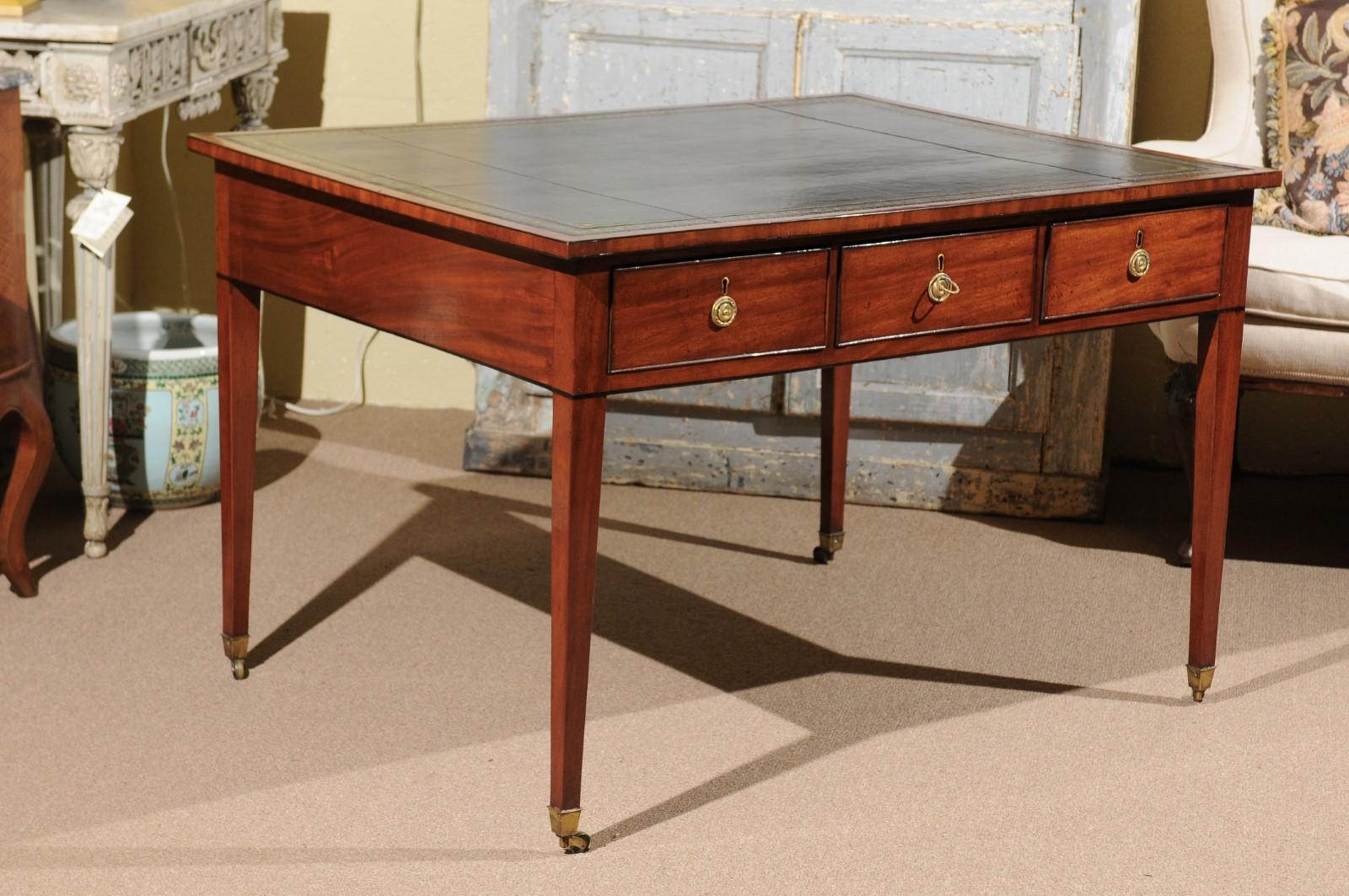 Early 19th Century Regency Mahogany Writing Table Partner's Desk 7