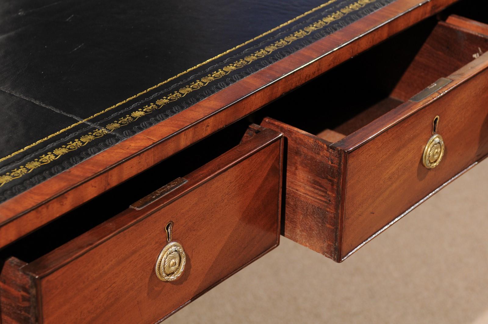 Early 19th Century Regency Mahogany Writing Table Partner's Desk 2