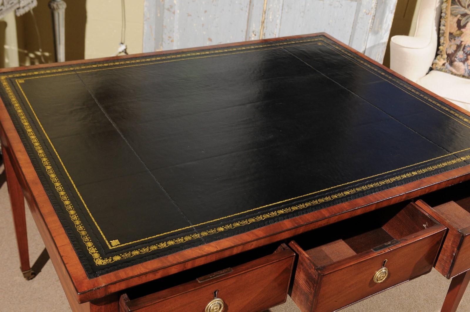 Early 19th Century Regency Mahogany Writing Table Partner's Desk 3