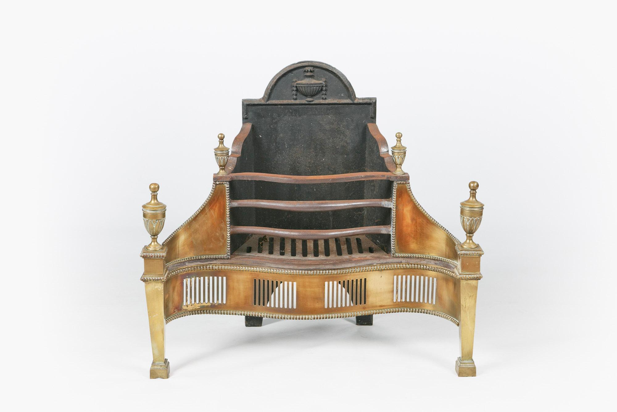 Irish Early 19th Century Regency Neoclassical Firegrate after Robert Adam For Sale