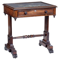Early 19th Century Regency Palisander Painted Slate Top Side Table