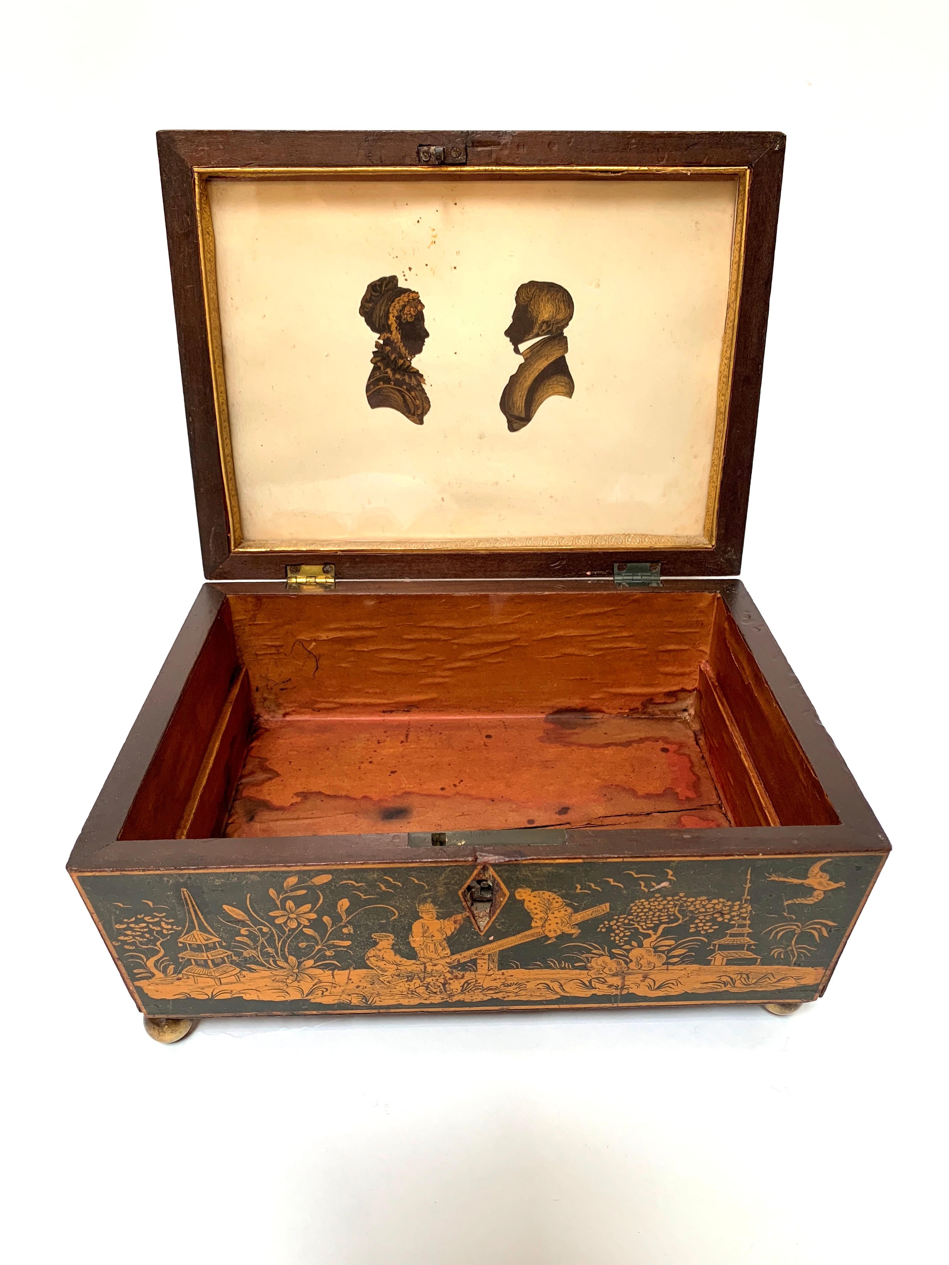 Early 19th Century Regency Penwork Box In Good Condition In Dallas, TX