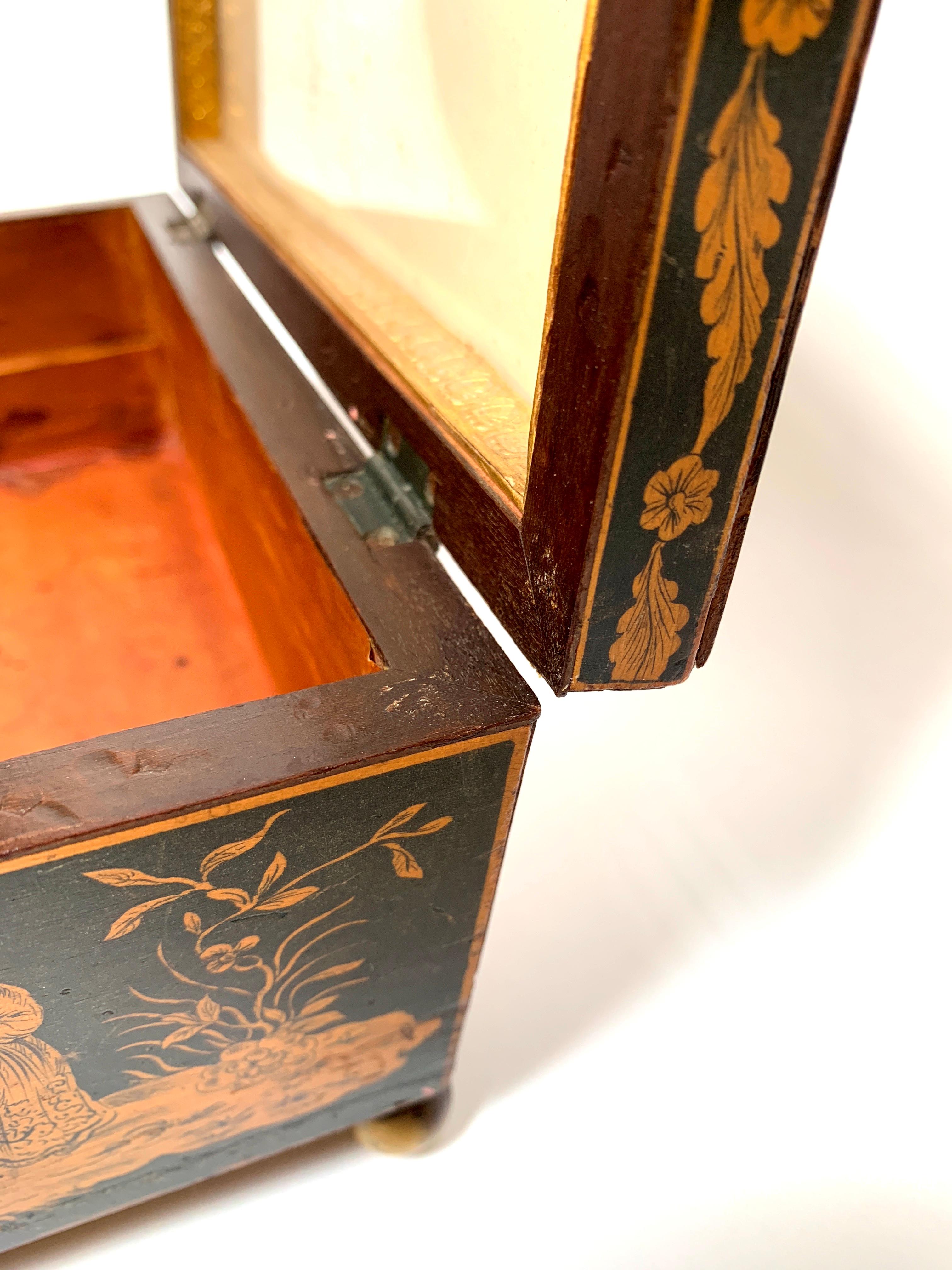 Wood Early 19th Century Regency Penwork Box