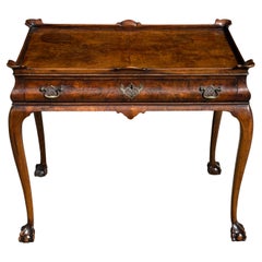 Early 19th Century Regency Period Burr Walnut Silver Table