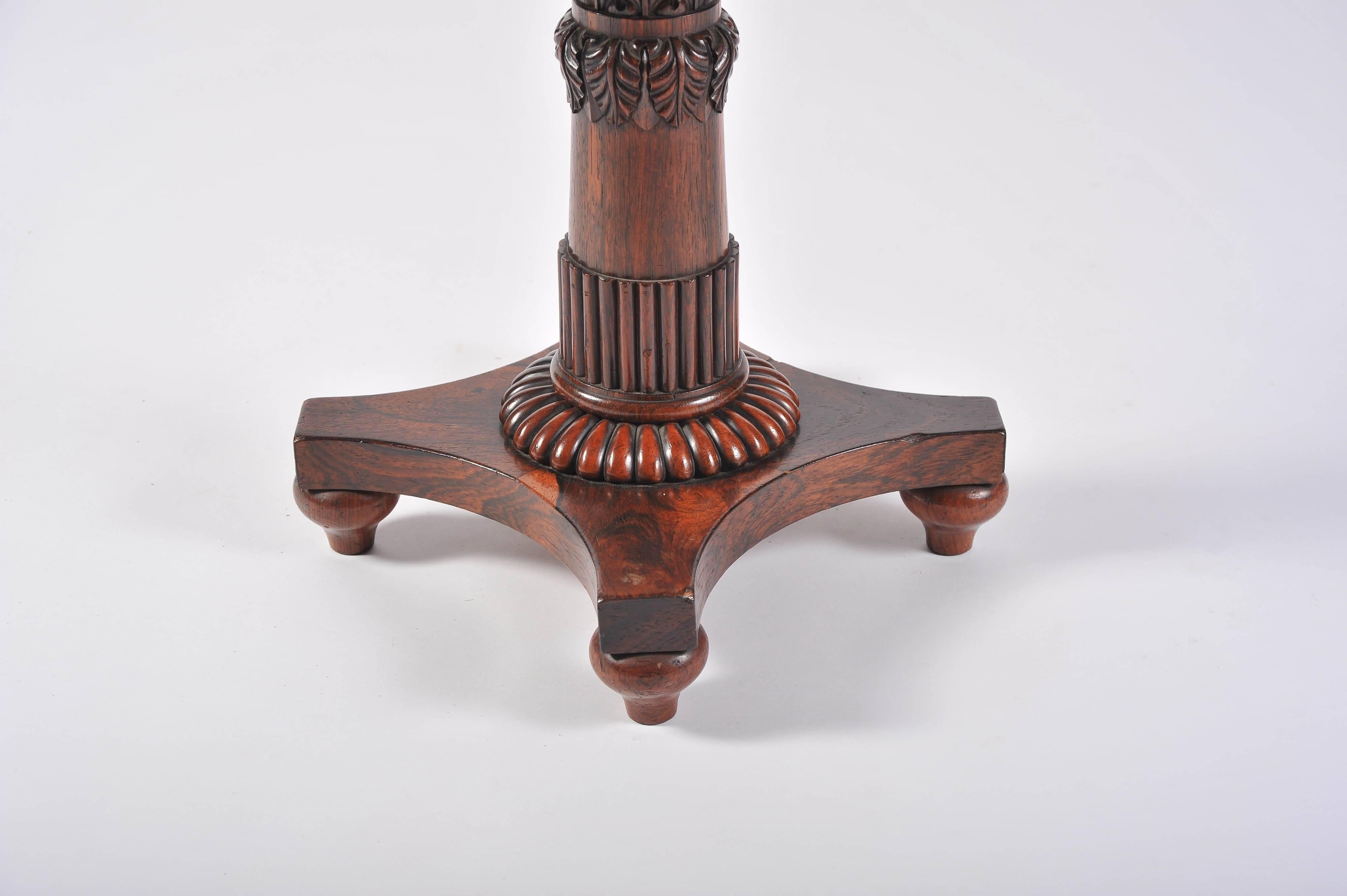 19th Century Music Stool, Regency Period, Carved Rosewood and Steel In Excellent Condition For Sale In London, GB