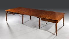 Early 19th Century Regency Period Cuban Mahogany Telescopic Dining Table