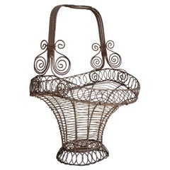 Early 19th Century Regency Period Decorative Wirework Basket