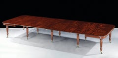 Early 19th Century Regency Period Figured Mahogany, "Imperial" Dining Table