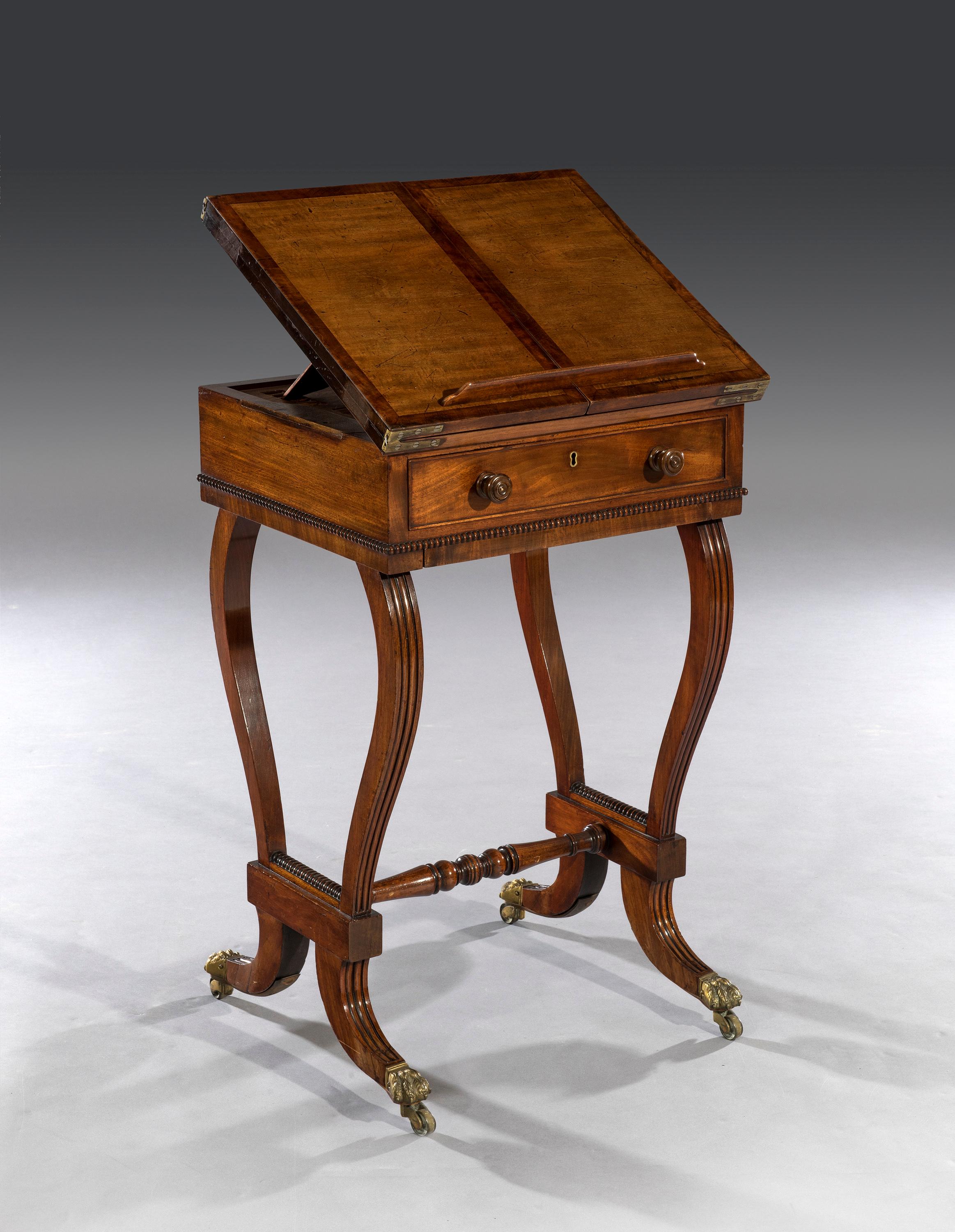 Early 19th Century Regency Period Mahogany Metamorphic Reading Table In Good Condition In Bradford on Avon, GB