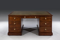 Early 19th Century Regency Period Mahogany Partners Pedestal Desk