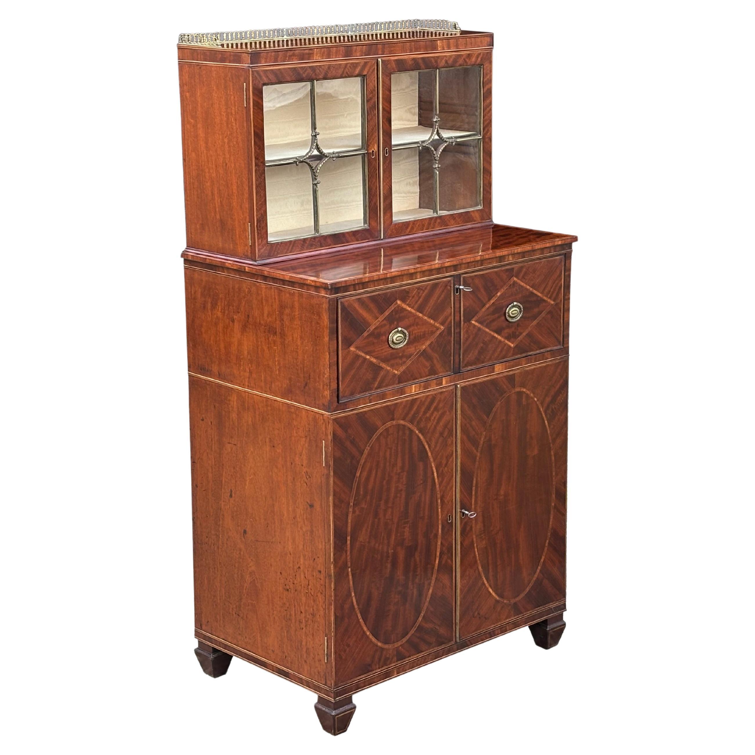 Early 19th Century Regency Period Mahogany Secretaire Bookcase For Sale