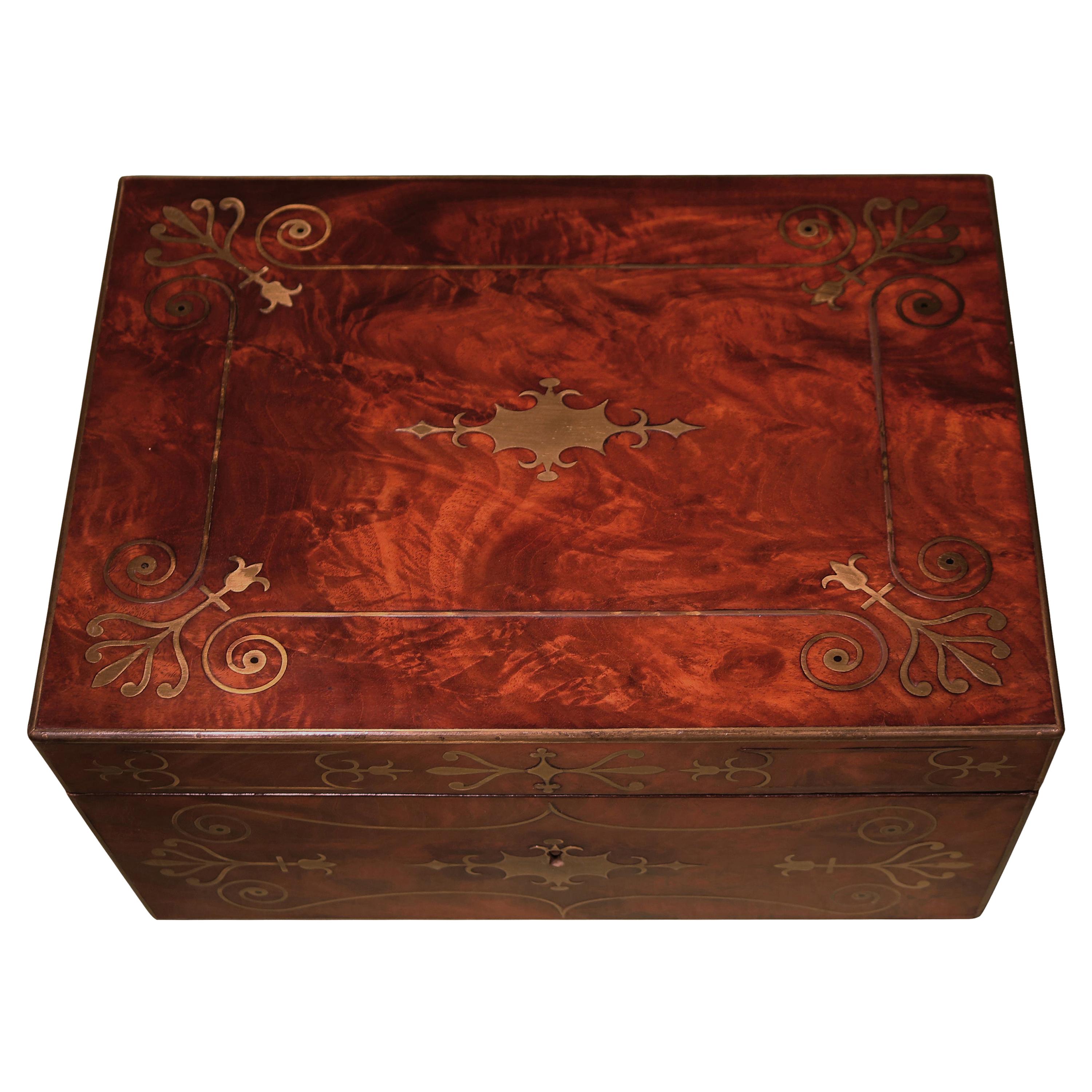 Early 19th Century Regency Period Mahogany Stationary Box
