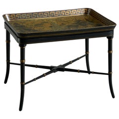 Early 19th Century Regency Period Papier Mâché Chinoiserie Tray Table