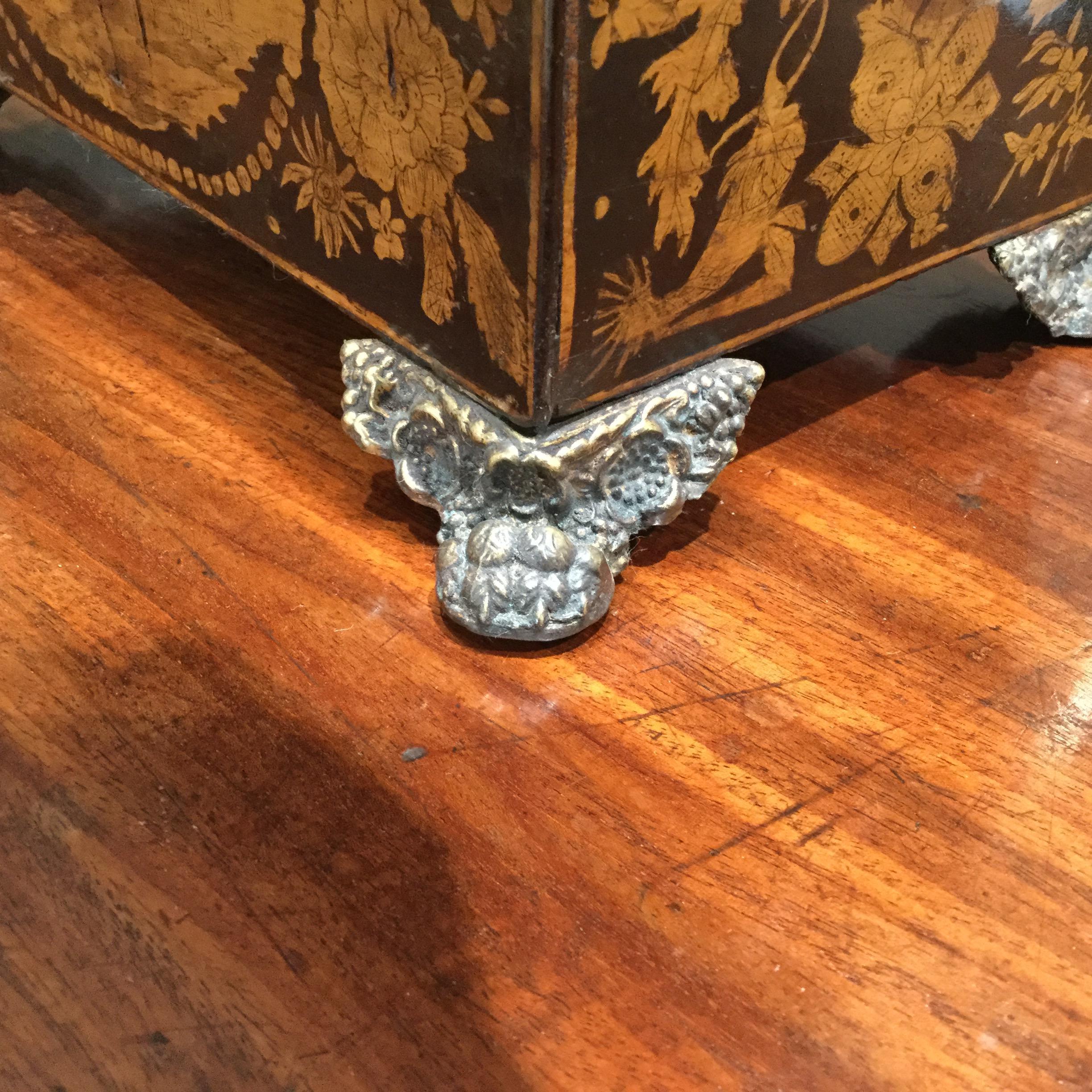 Early 19th Century Regency Period Penwork Tea Chest 1