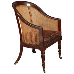 Antique Early 19th Century Regency Period Rosewood Bergère Armchair