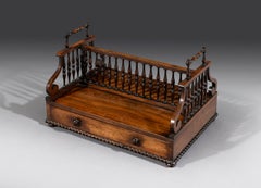 Early 19th Century Regency Period Rosewood Book Carrier in the Manner of Gillow