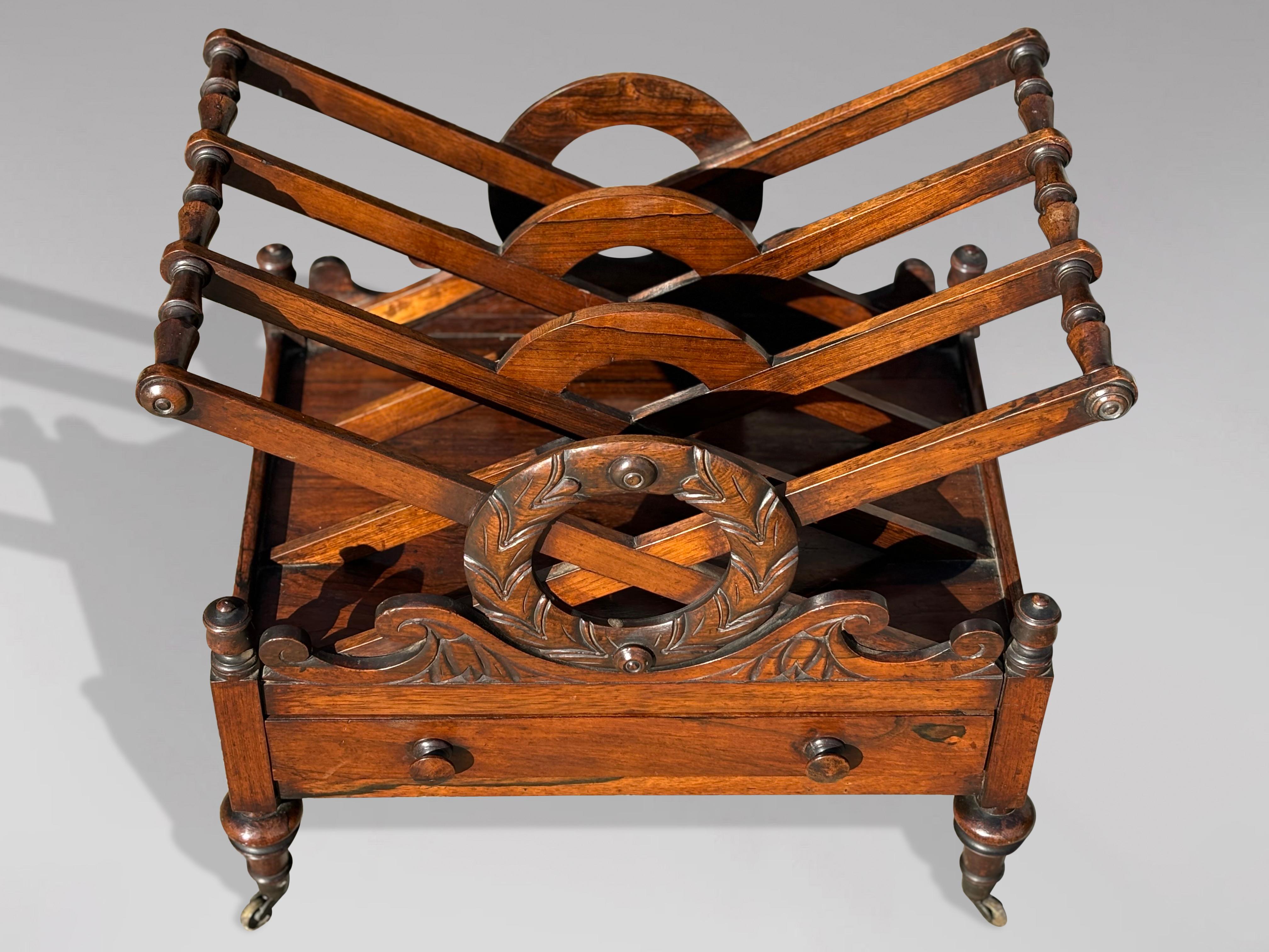 Britannico Canterbury in legno di palissandro del periodo Regency dell'inizio del XIX secolo in vendita