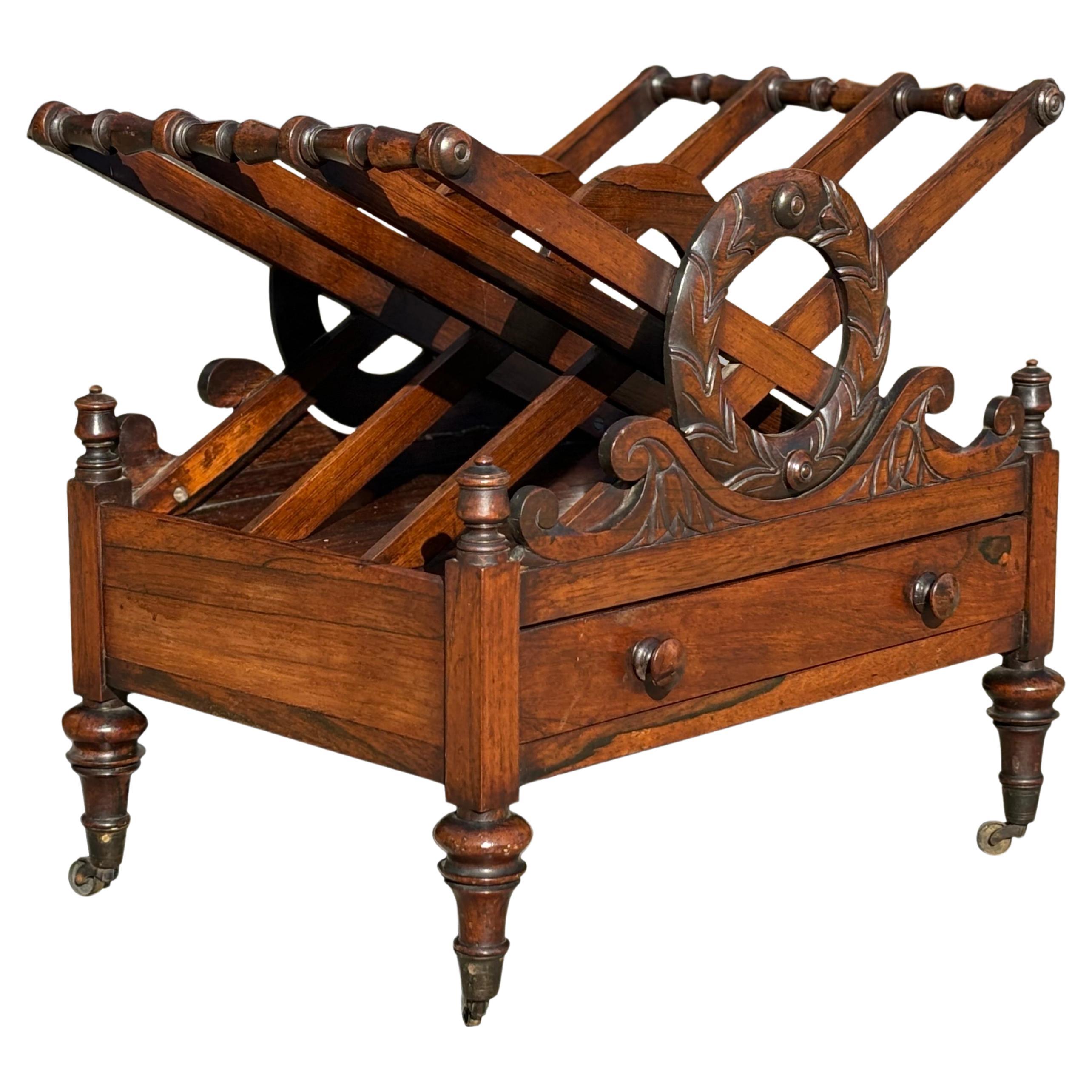 Early 19th Century Regency Period Rosewood Canterbury