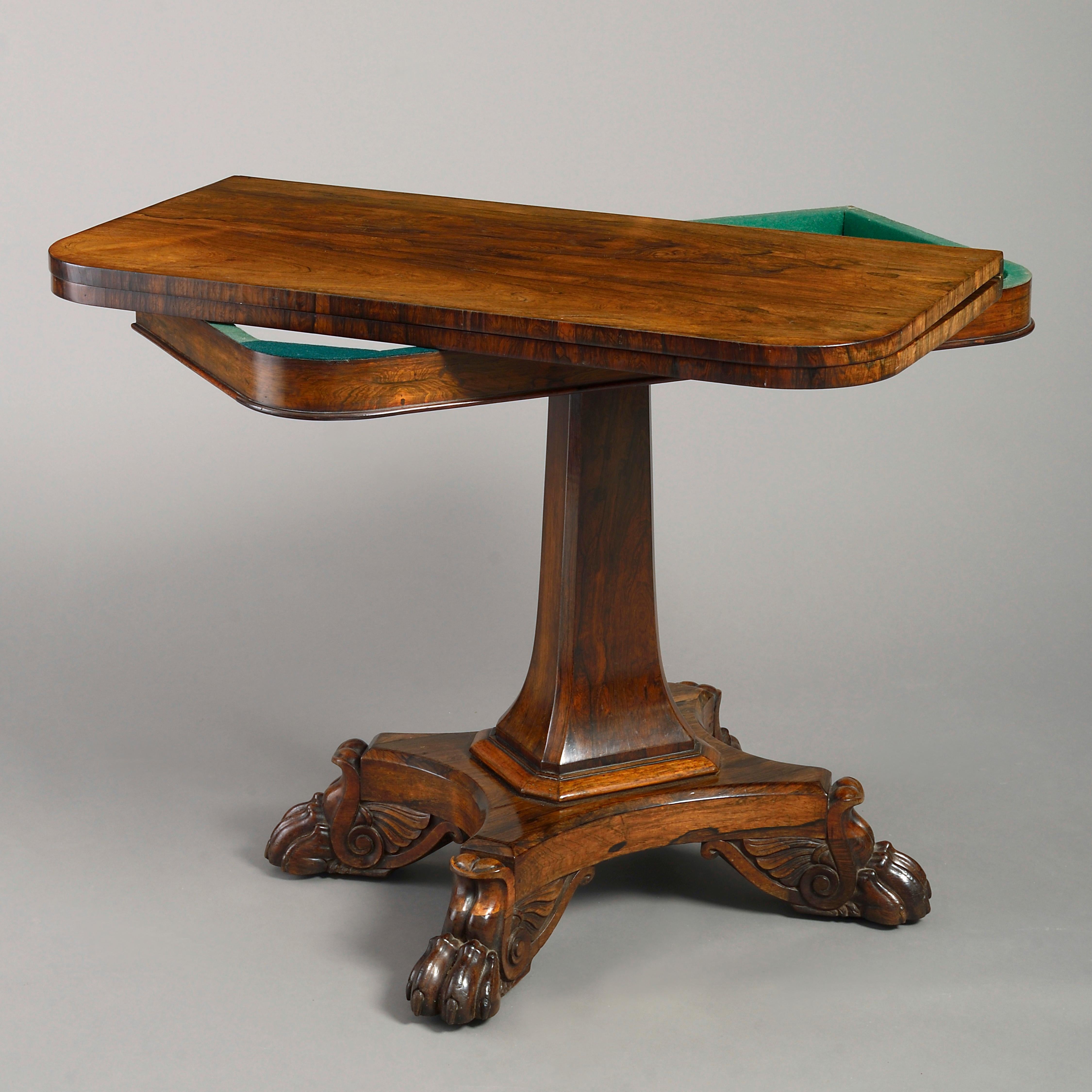 English Early 19th Century Regency Period Rosewood Tea Table
