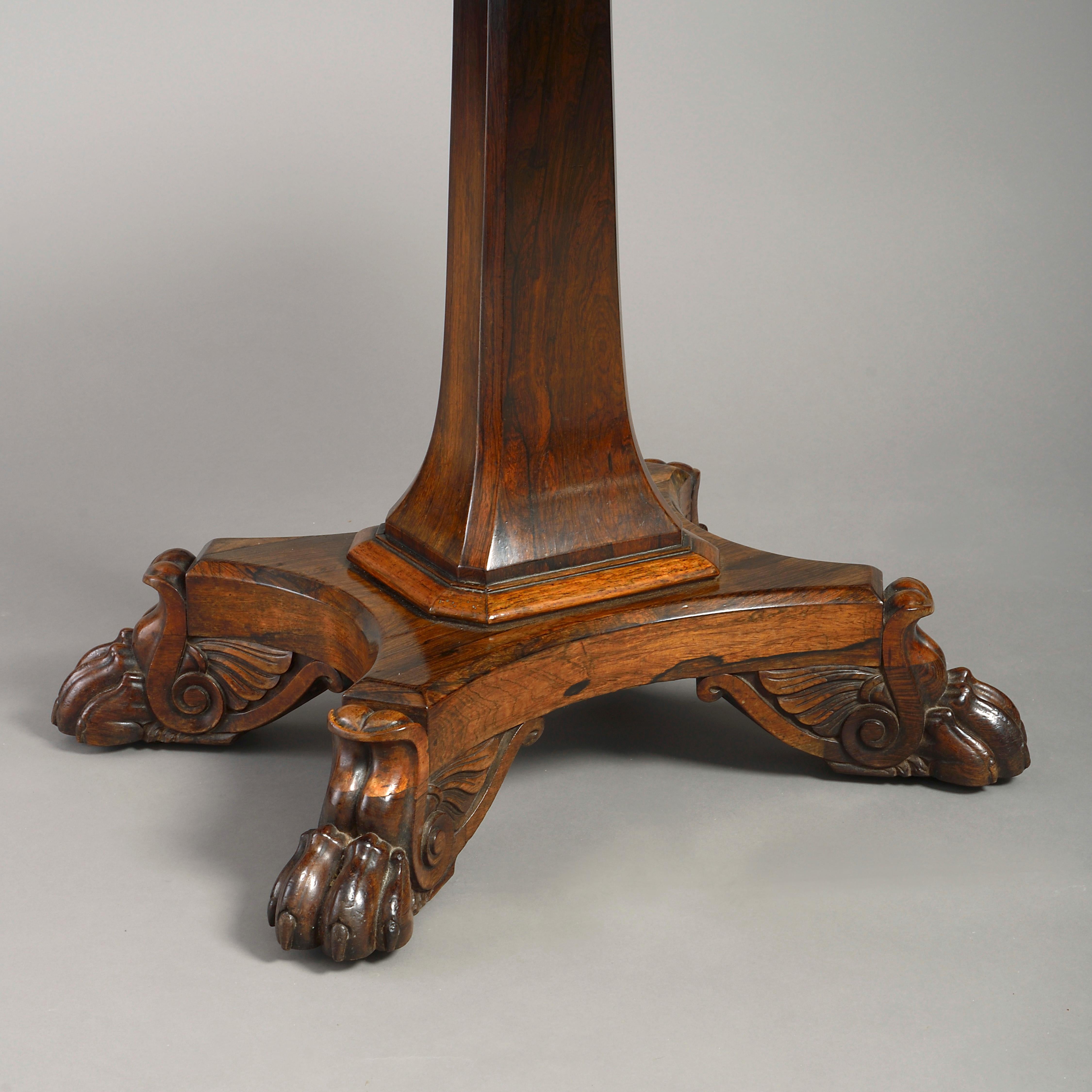 Early 19th Century Regency Period Rosewood Tea Table In Good Condition In London, GB