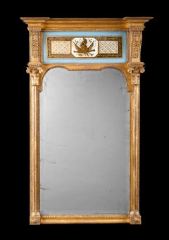 Early 19th Century Regency Period Verre Églomisé Mirror