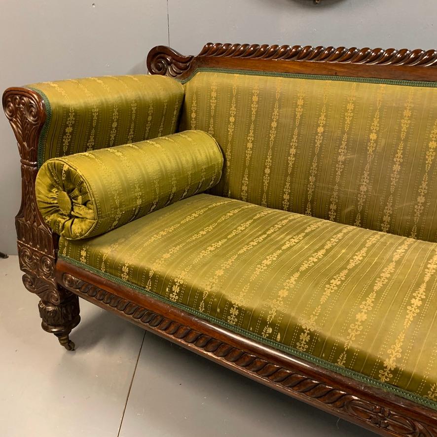 Early 19th Century Regency Rosewood 3-Seat Sofa 4