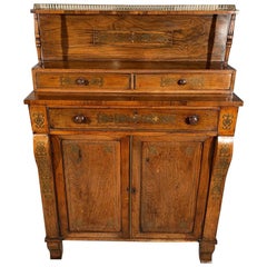 Early 19th Century Regency Rosewood and Brass Inlaid Chiffonier