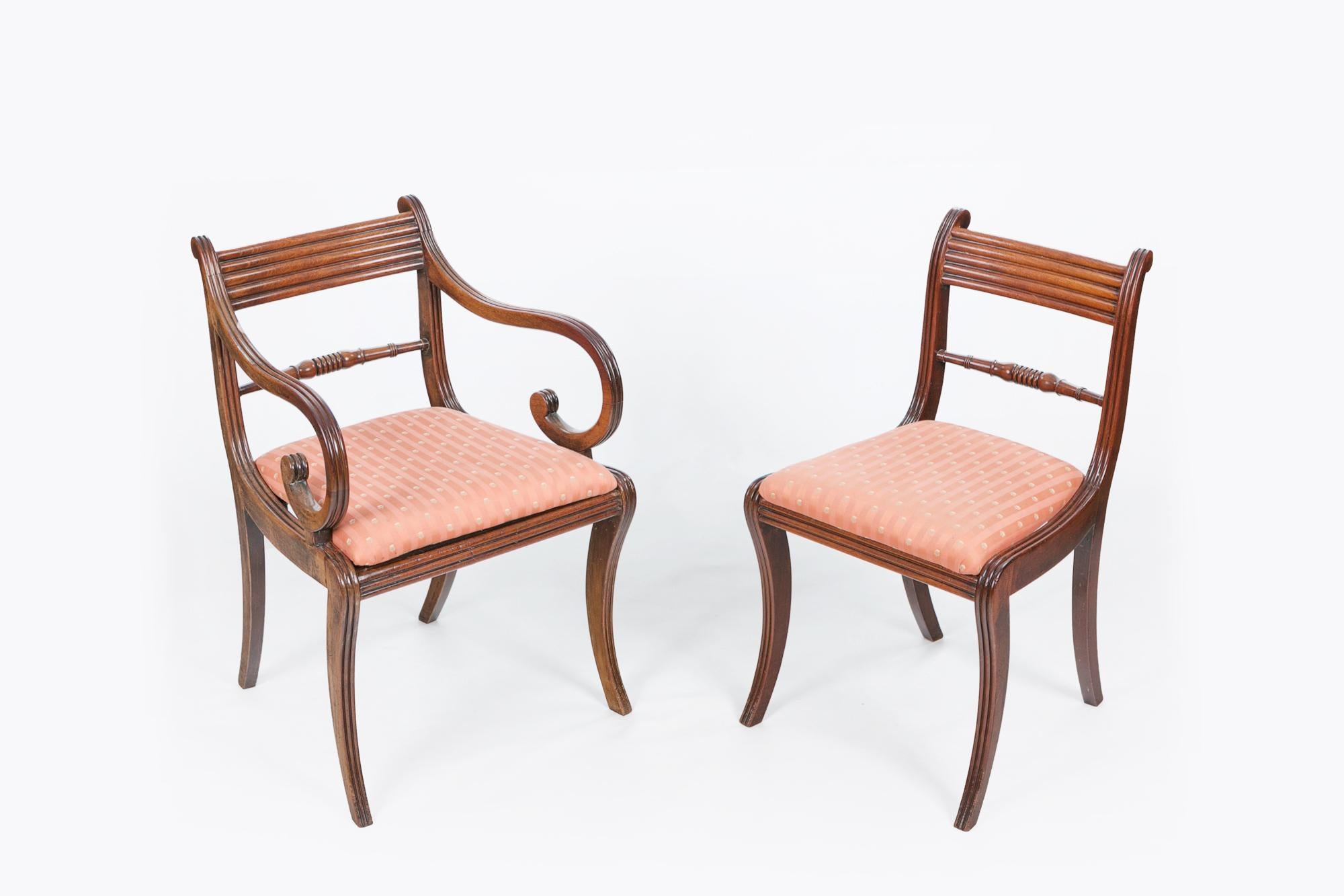 Early 19th Century Regency Set of Ten Dining Chairs 2