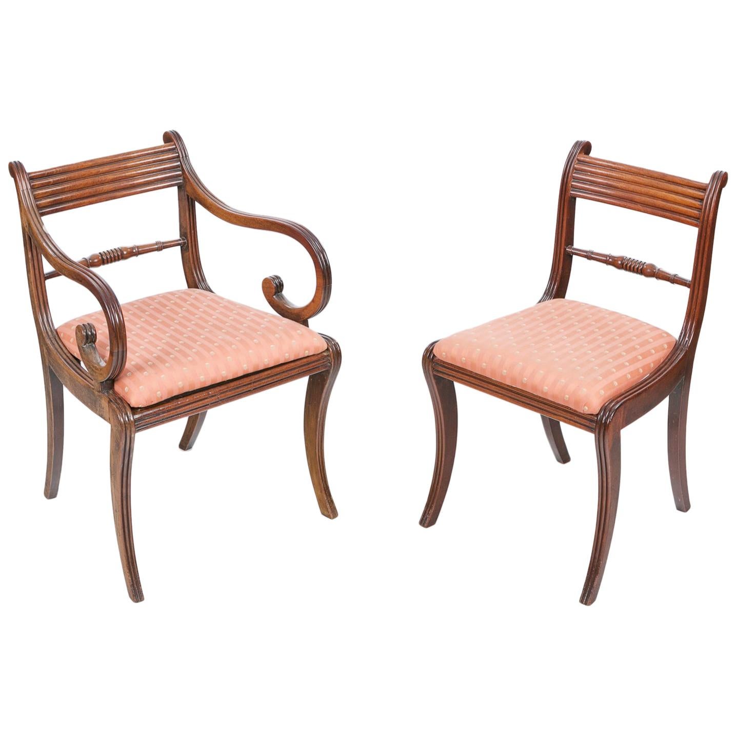 Early 19th Century Regency Set of Ten Dining Chairs