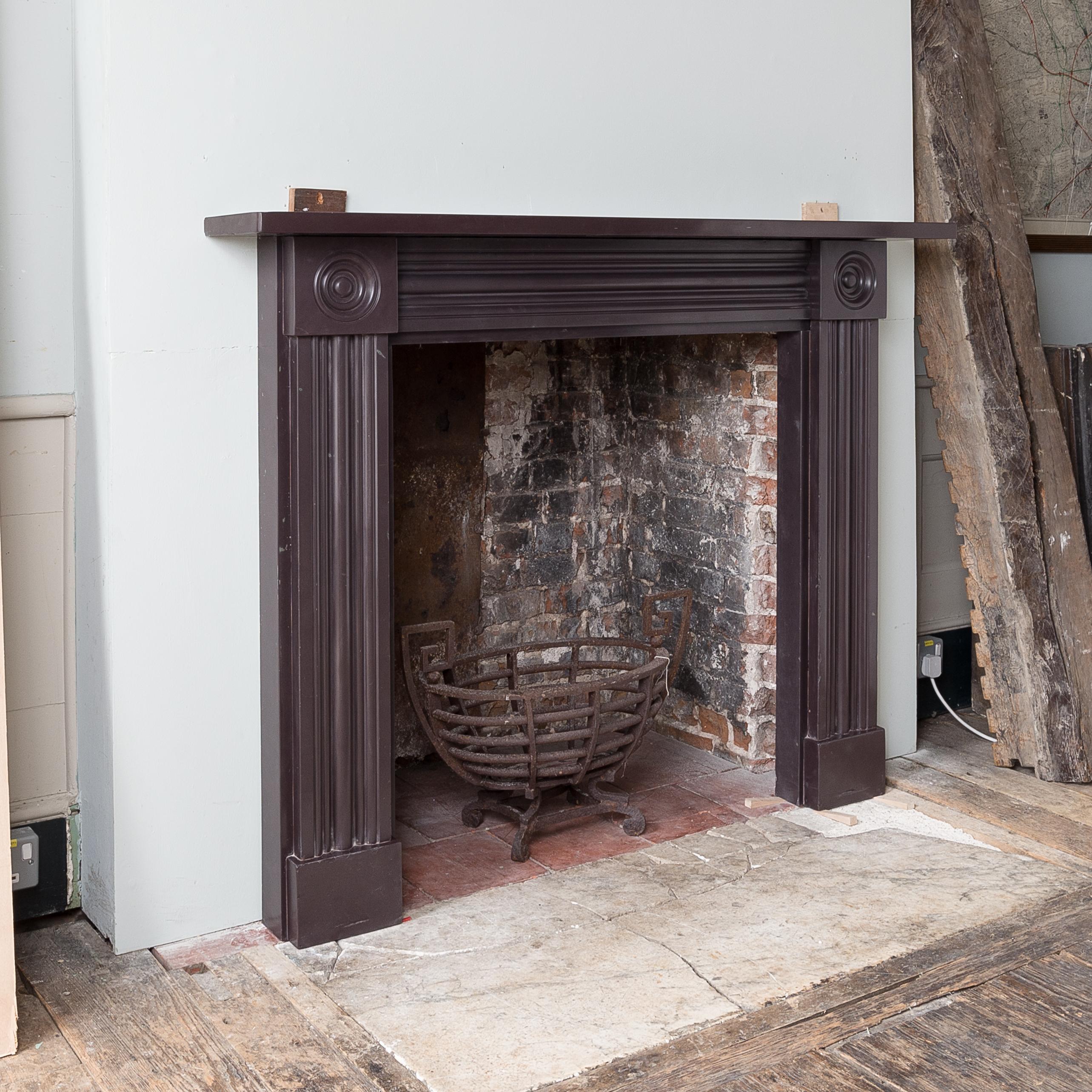 Early 19th Century Regency Slate Fireplace For Sale 5