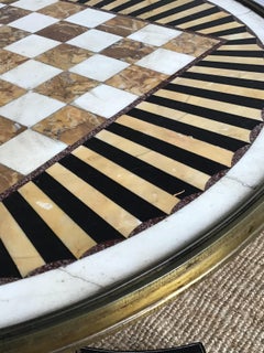 Early 19th Century Regency Specimen Marble and Giltwood Games Occassional Table
