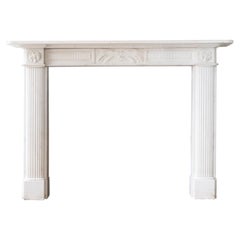 Early 19th Century Regency Statuary Marble Fireplace