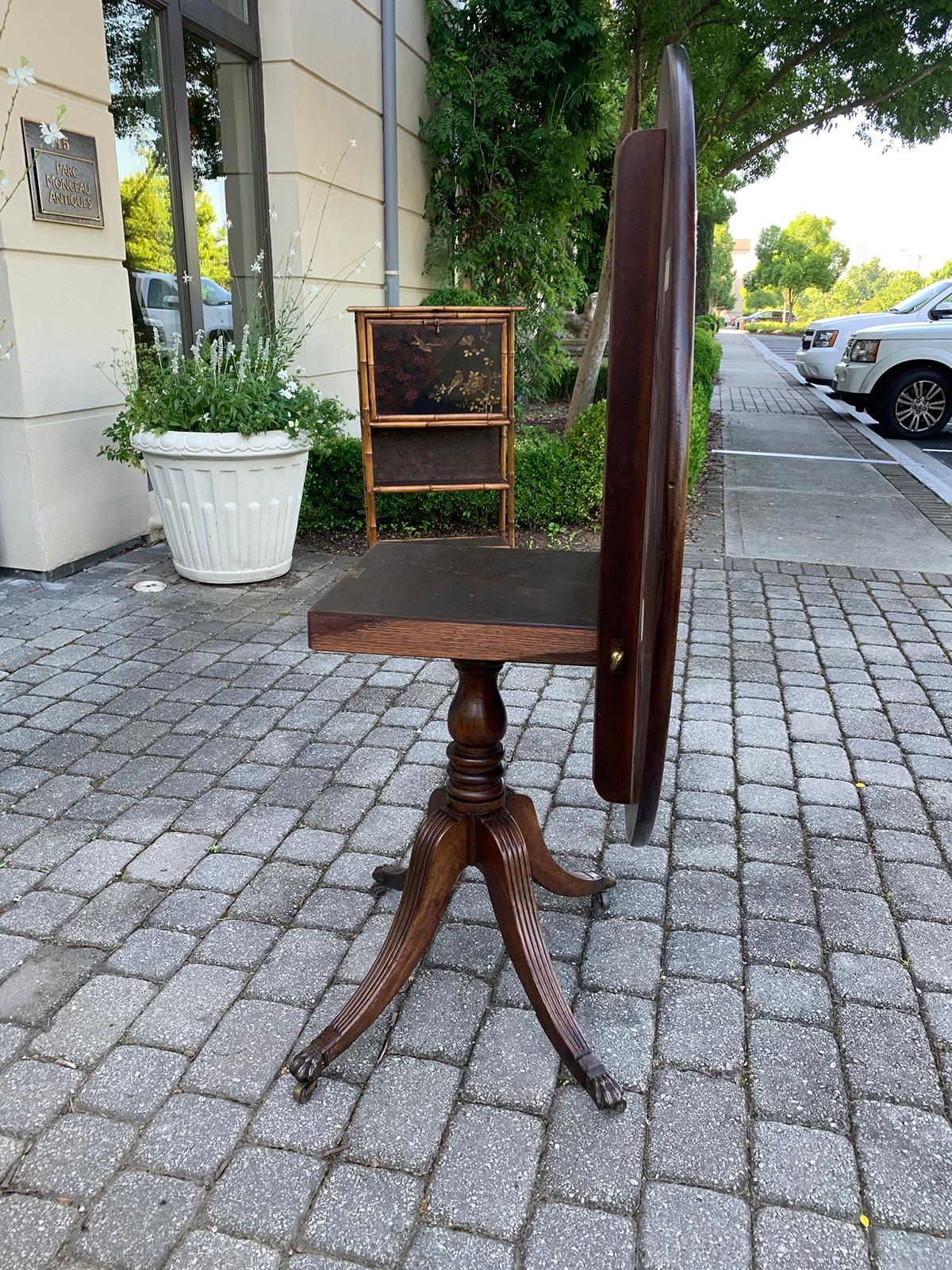 Early 19th Century Regency Style Round Mahogany Tilt-Top Pedestal Table 5